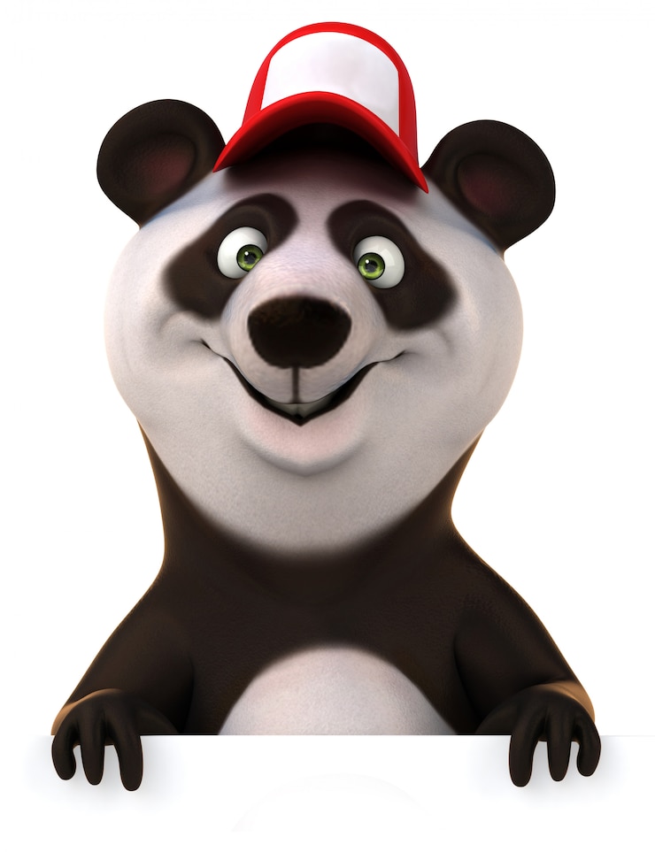 Foto representación 3d de gracioso representación 3d de gracioso oso panda oso