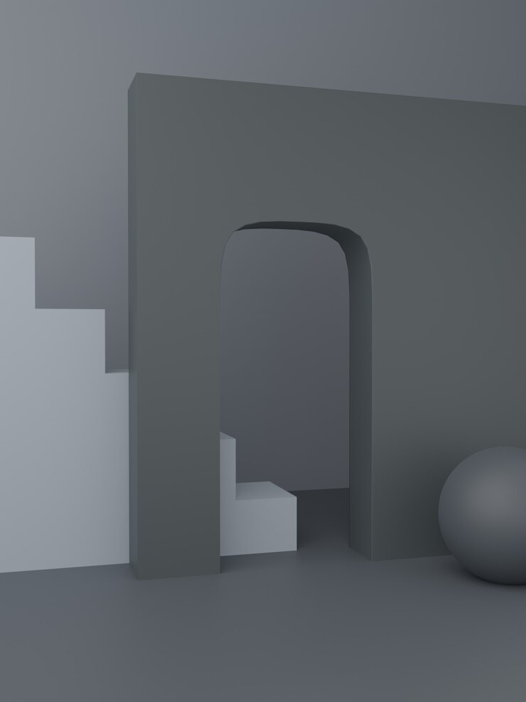 Representación 3D para hombre, negro, gris y blanco, tema Studio Shot, fondo de pantalla de producto con resumen