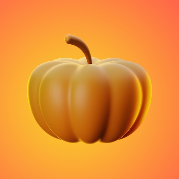 Foto representación 3d de icono de calabaza de feliz día de acción de gracias premium