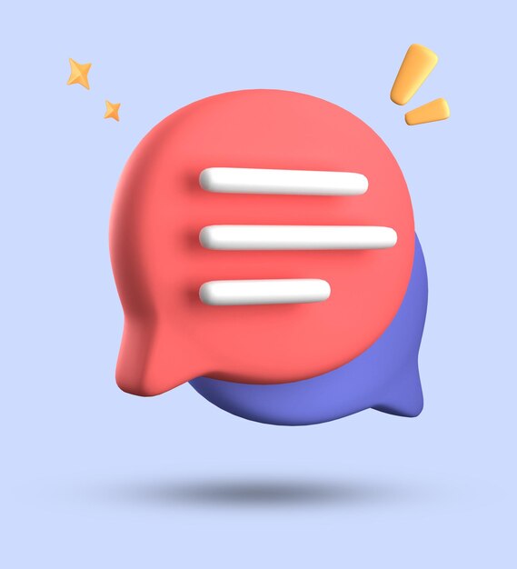 Foto representación en 3d de los iconos de burbuja de habla conjunto de iconos de chat en 3d en pastel conjun to de burbujas de habla en 3d
