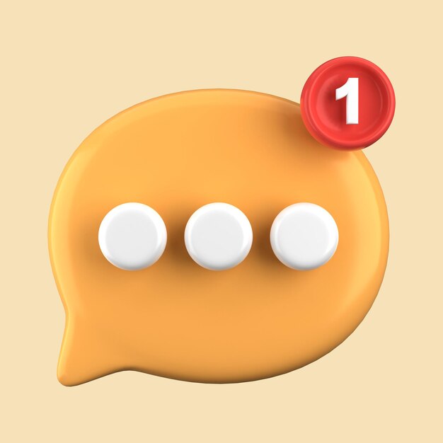 Representación en 3D de los iconos de burbujas de habla Conjunto de iconos de chat en 3D Conjunto del cuadro de burbuja de habla en 3D