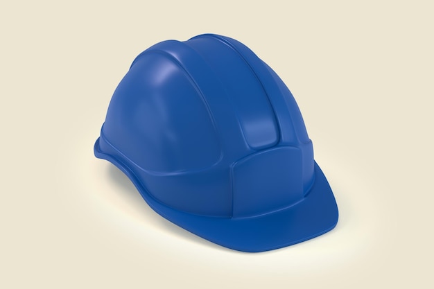 Representación 3d de ilustración de casco azul aislado