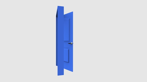 Representación 3d de ilustración de puerta aislada