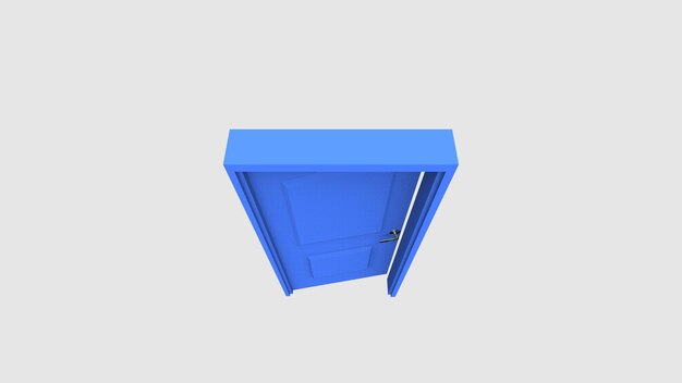 Representación 3d de ilustración de puerta aislada