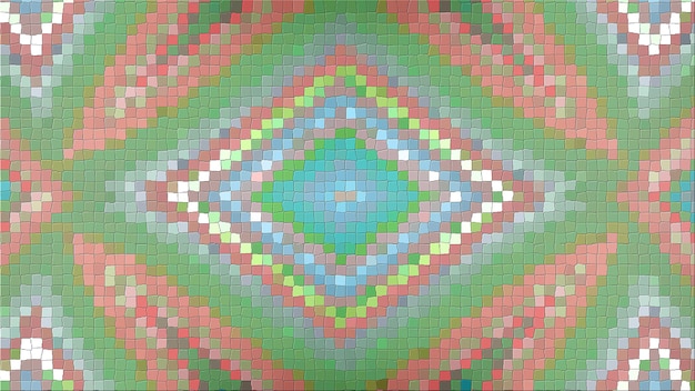 Representación 3D de una imagen abstracta de un mosaico