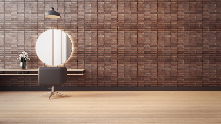 Representación 3D interior del salón moderno Loft
