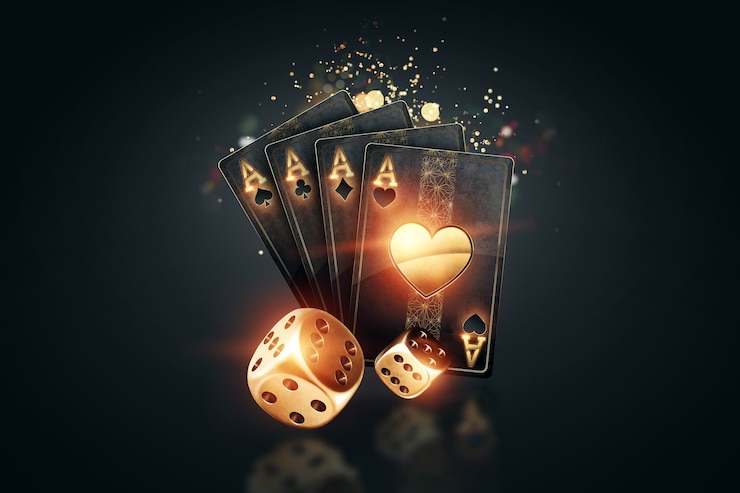 Foto representación 3d de juegos de azar en línea