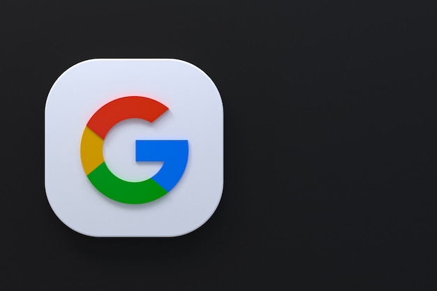 Representación 3d del logotipo de la aplicación de Google