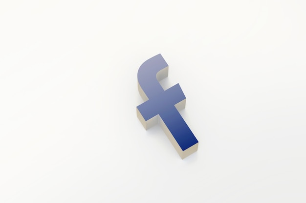 representación 3d del logotipo de facebook