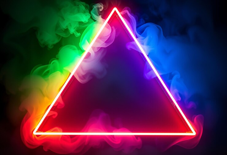 Foto representación en 3d de la luz de neón