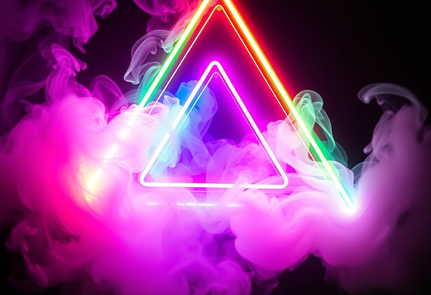 representación en 3D de la luz de neón