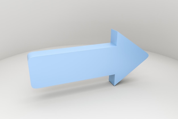 Representación 3d modelo 3d de flecha el concepto de desarrollo y dirección