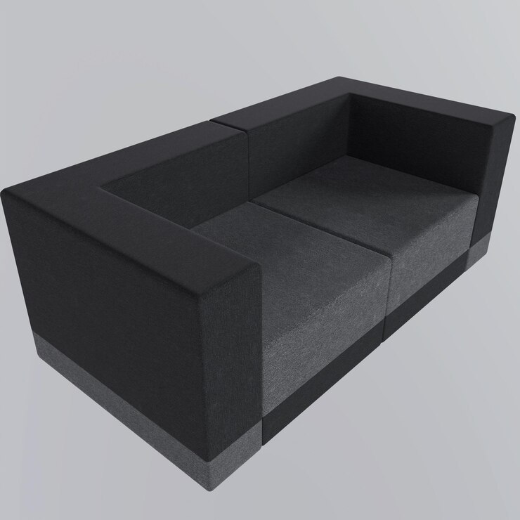 Foto representación 3d de muebles de sofá