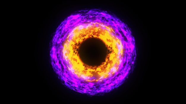 Representación 3d de la onda de choque de explosión Fondo colorido generado por computadora