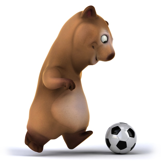 Representación 3D de oso lindo