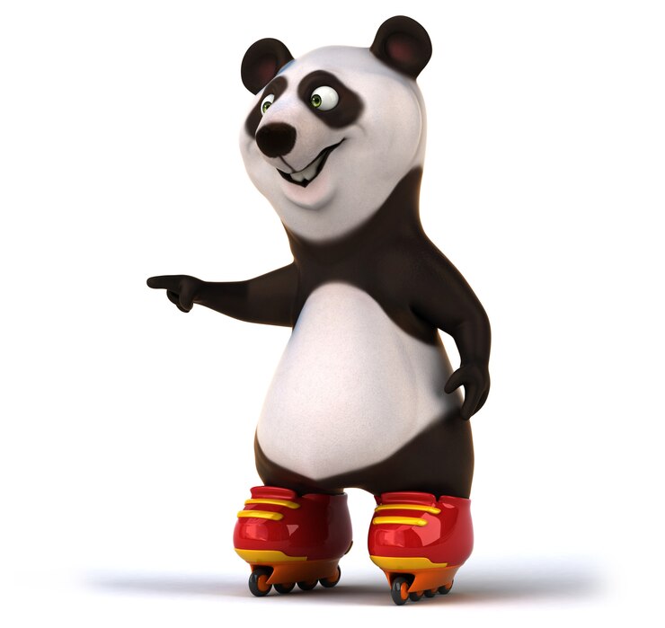 Foto representación 3d de oso lindo