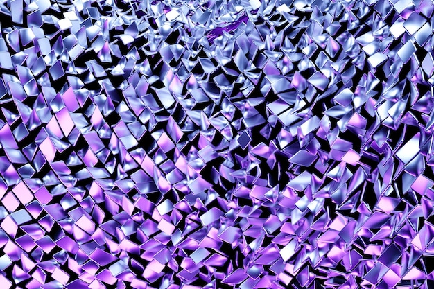 Representación 3D Patrón geométrico púrpura Patrón minimalista de formas simples Textura simétrica creativa brillante