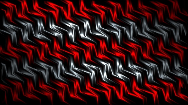 Representación 3d Patrón de luz rojo y negro abstracto con el degradado Fondo negro oscuro moderno