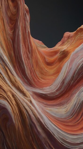 Representación 3D de piedra anisotrópica que transforma ondas de deformación en el material