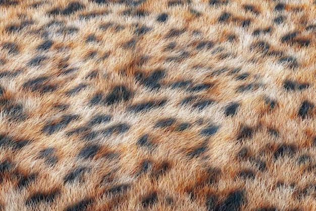 Representación 3d de piel de pelo de guepardo