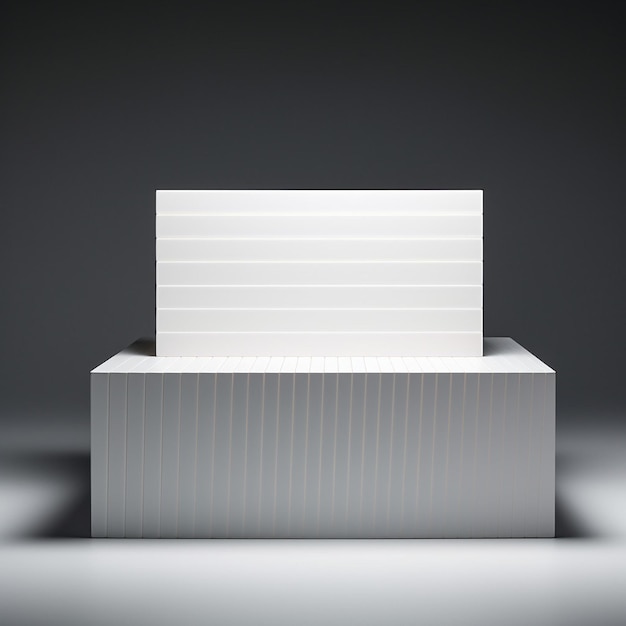 Foto representación en 3d de un podio blanco redondo vacío para el entorno de exhibición de productos