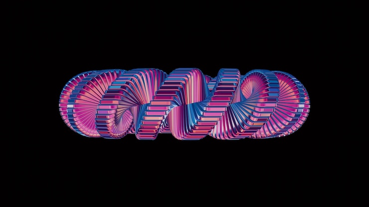 Foto esta representación 3d presenta un remolino abstracto caracterizado por elementos de diseño minimalistas