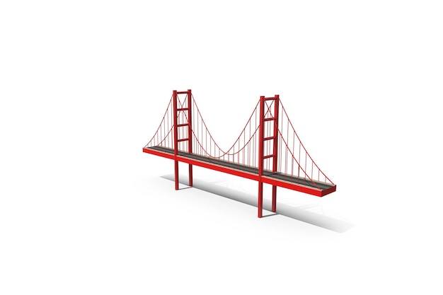 Foto una representación 3d de un puente golden gate.