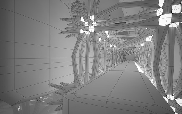 Una representación 3D de un puente con una luz.