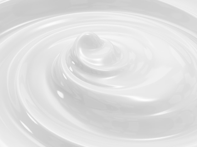 Foto representación 3d remolino crema cosmética o crema hidratante