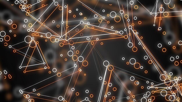 Representación 3d Resumen Elegante fondo naranja y gris Patrón abstracto Cuadrados Textura