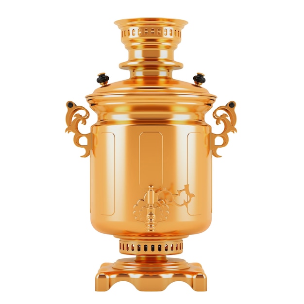 Representación 3D de Samovar de latón