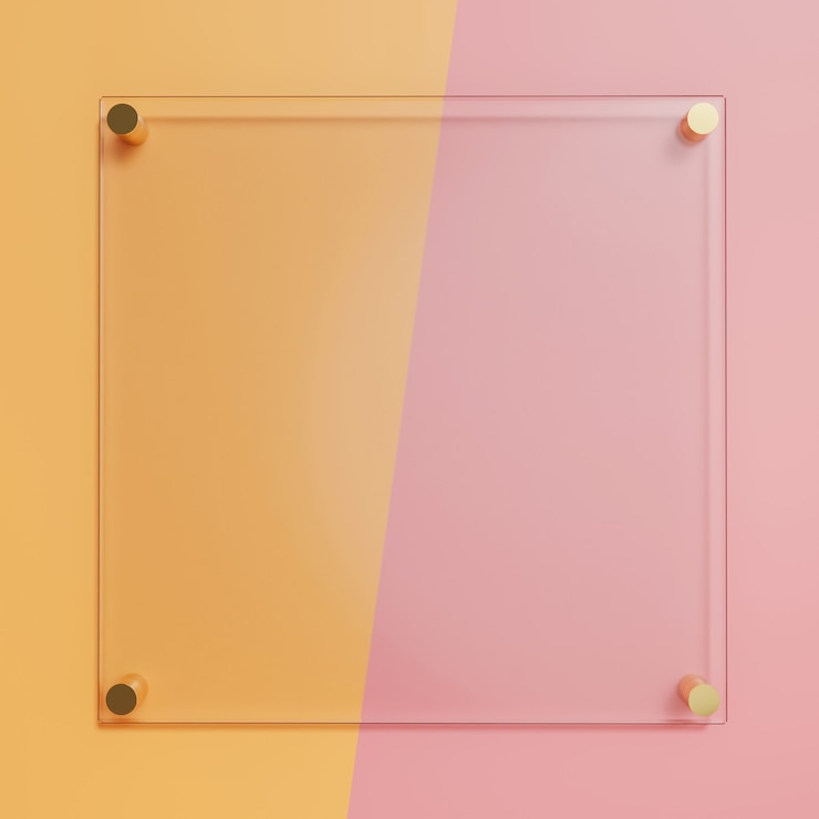 Representación 3D Studio Shot Pantalla del producto o tablero de mensajes Fondo rosa y azul pastel