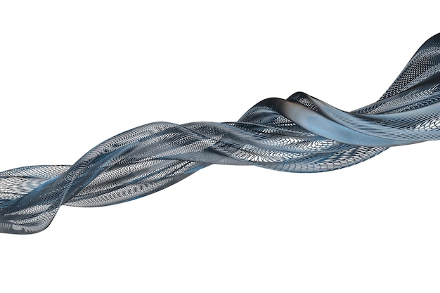 Representación 3d superficie metálica azul y fondo de diseño gráfico