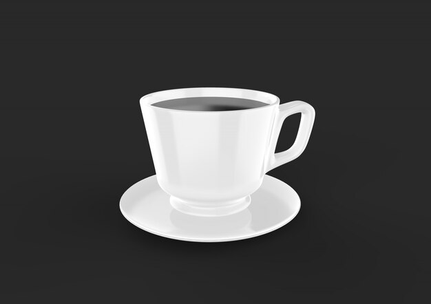 Representación 3D de una taza de café