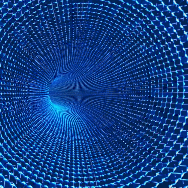 Representación 3d de túnel conceptual futurista
