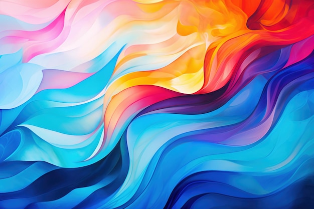 Representación abstracta de ondas de energía en colores vivos.
