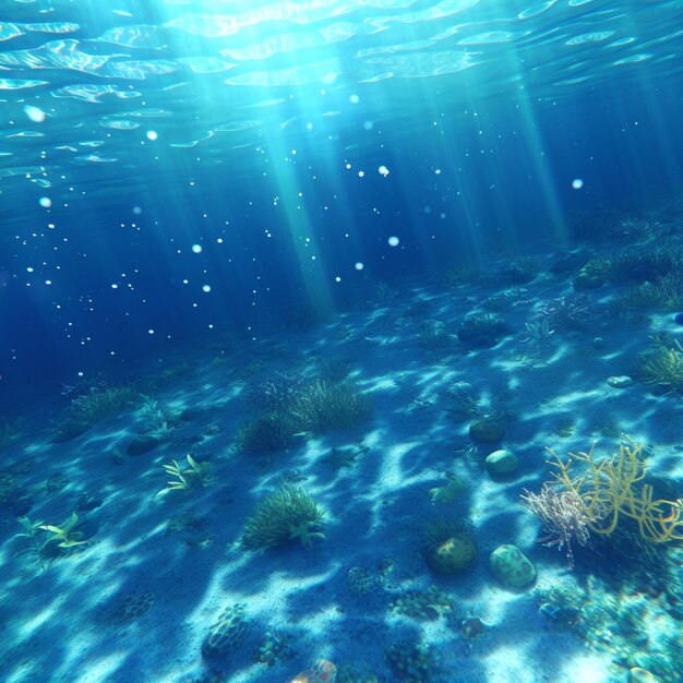 Foto representación de bajo el agua