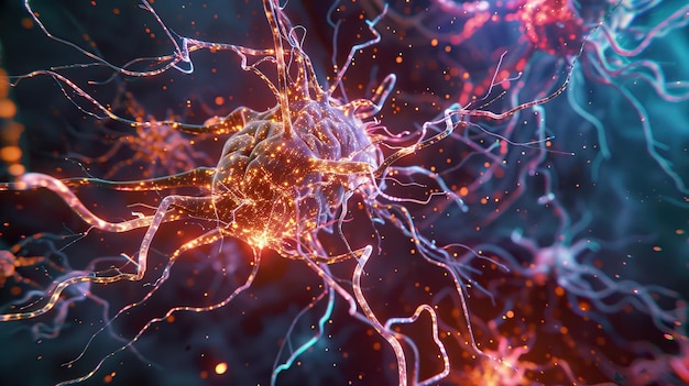Representación artística de una neurona