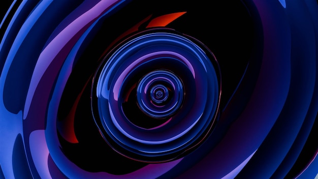 Una representación digital de una lente abstracta donde las líneas fluidas y las capas transparentes convergen para crear