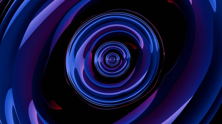 Foto una representación digital de una lente abstracta donde las líneas fluidas y las capas transparentes convergen para crear