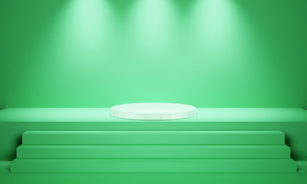 Representación de fondo de escenario de podio 3d