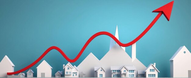 representación gráfica del aumento del valor de la vivienda y la hipoteca