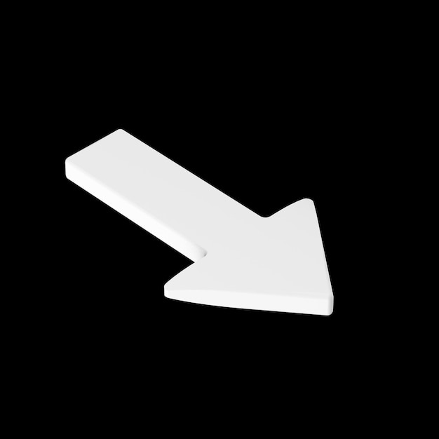 Representación de ilustración 3d de flecha aislada