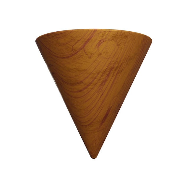 Representación de ilustración de icono aislado de cono 3D