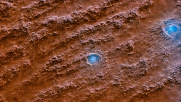 Una representación de una impresionante imagen de una estrella azul en el desierto