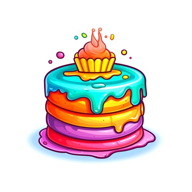 representación de pastel de cumpleaños