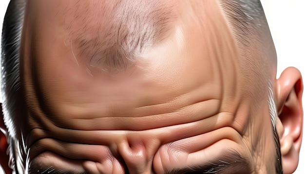 Foto una representación realista de la condición de la alopecia