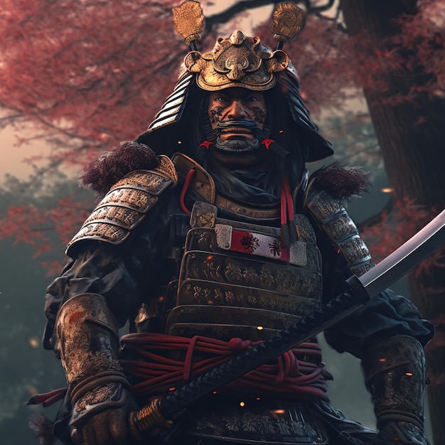 Foto representación de samurai