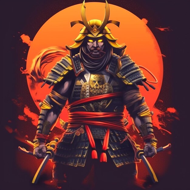 Foto representación de samurai