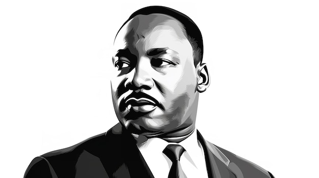 Una representación vectorial de la IA generativa de Martin Luther King Jr.